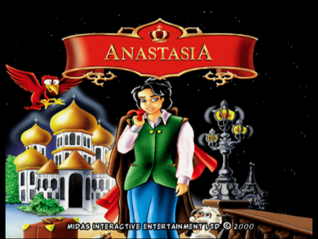 Anastasia title screen for Playstation